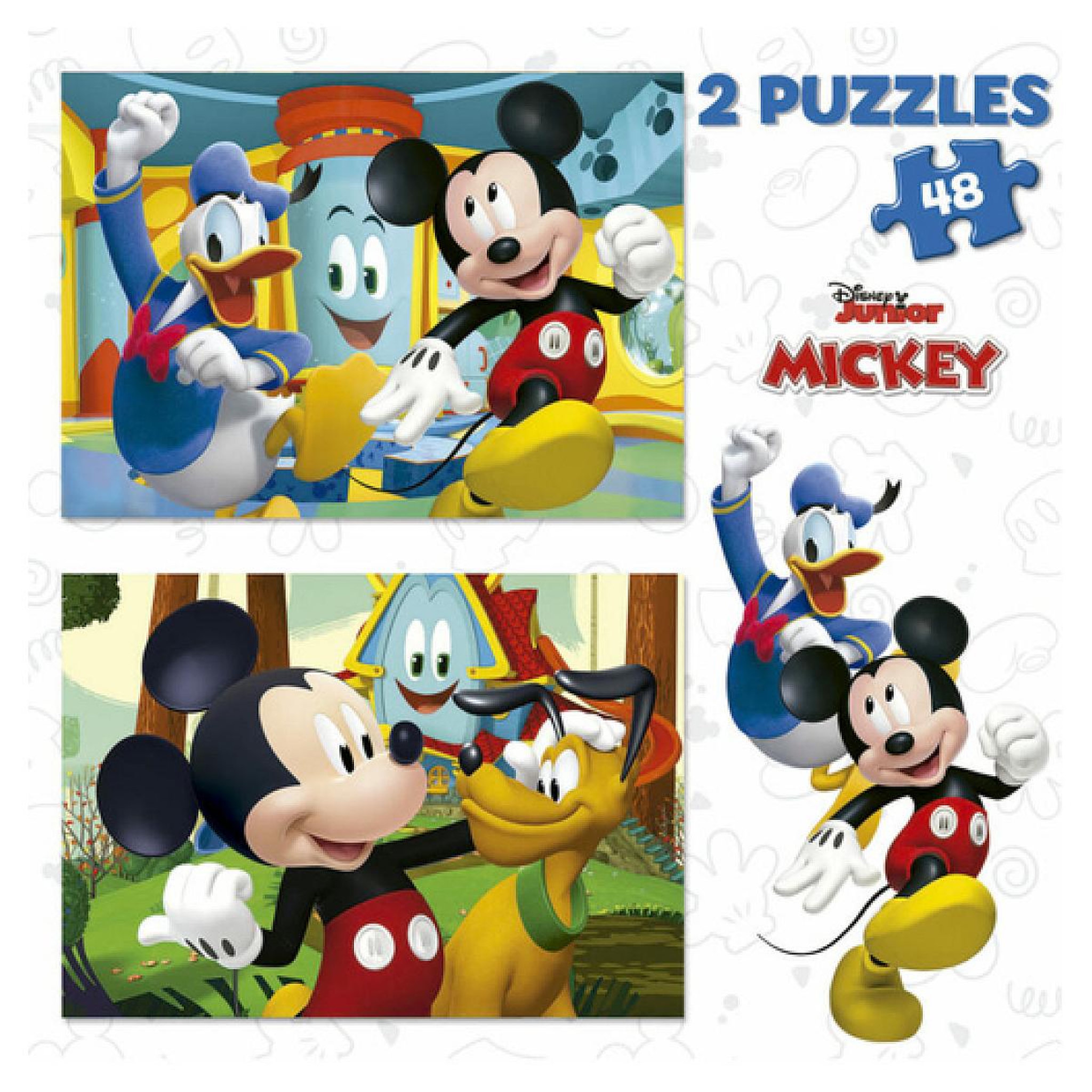 Voir la diapositive 2 : EDUCA Puzzle 2x48 Mickey Mouse Fun House