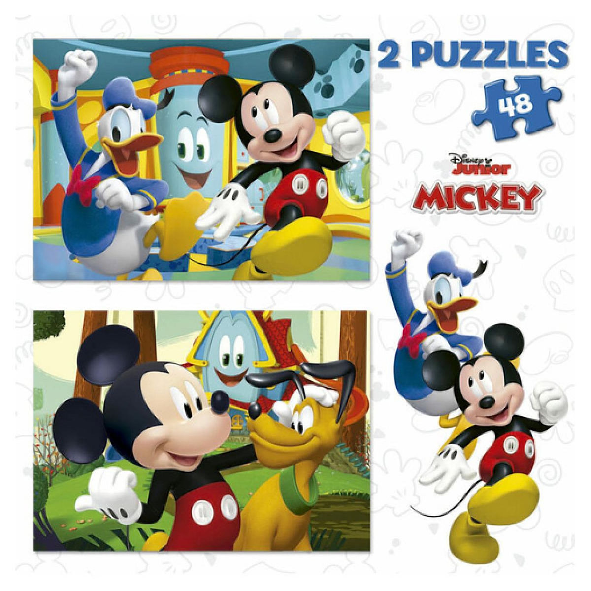 EDUCA Puzzle 2x48 Mickey Mouse Fun House