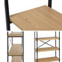 Voir la diapositive 5 : SWEEEK Etagère 4 niveaux industrielle effet frêne et métal - LOFT-   L 80 x l 30 x H 120cm