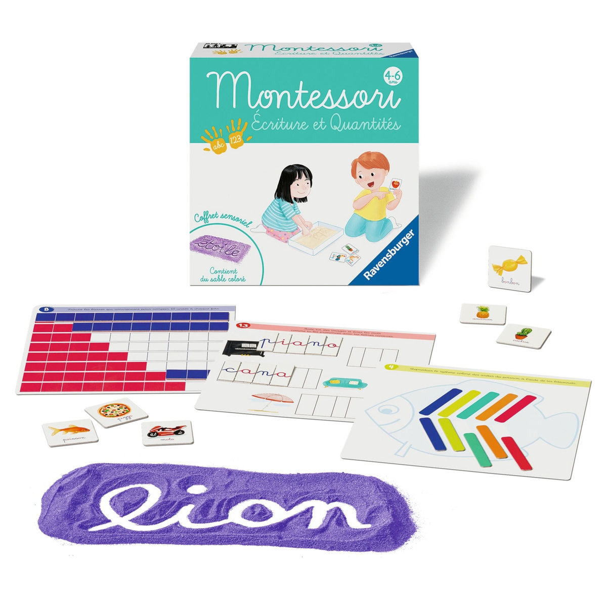 RAVENSBURGER Jeu Ecriture et quantités méthode Montessori