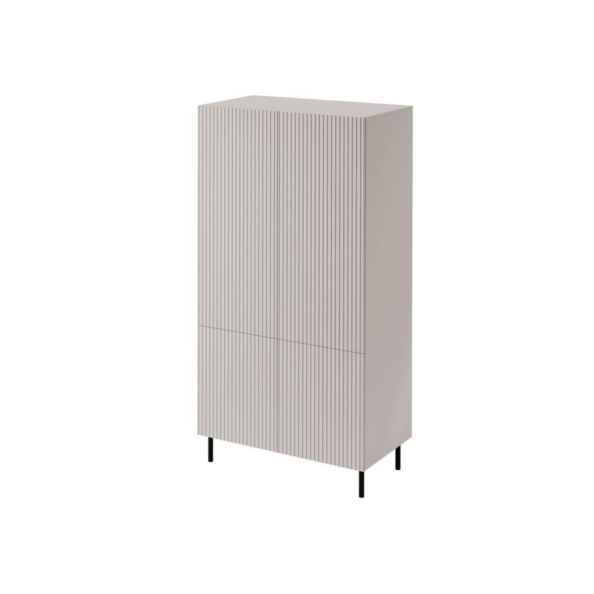 BEST MOBILIER Timote - armoire avec penderie et étagères - écru - 185x90 cm