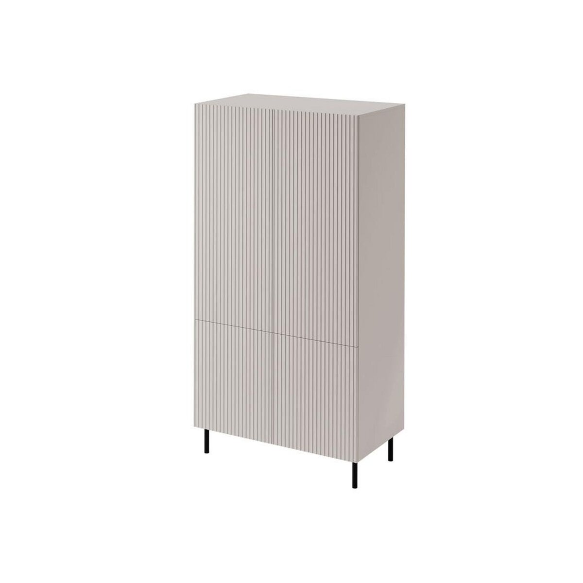 BEST MOBILIER Timote - armoire avec penderie et étagères - écru - 185x90 cm