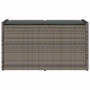 Voir la diapositive 4 : VIDAXL Banc de rangement exterieur coussin gris 100 cm resine tressee