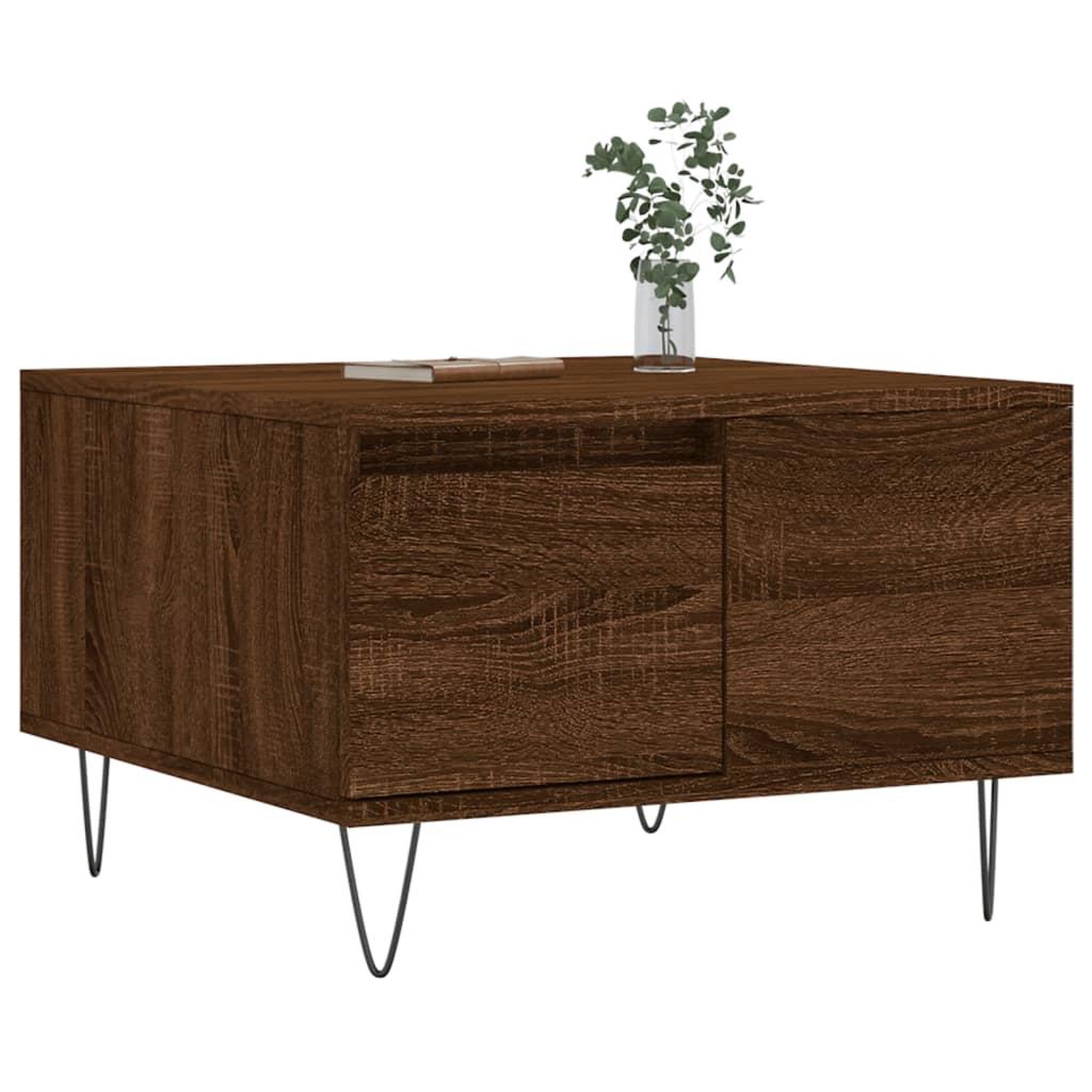 Voir la diapositive 3 : VIDAXL Table basse chene marron 55x55x36,5 cm bois d'ingenierie