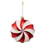 ATMOSPHERA Sujet de Noël  Spirale  11cm Rouge & Blanc