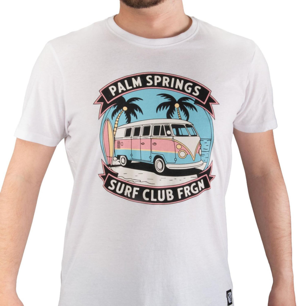 FREEGUN T-shirt homme en jersey 140GSM imprimé devant Van