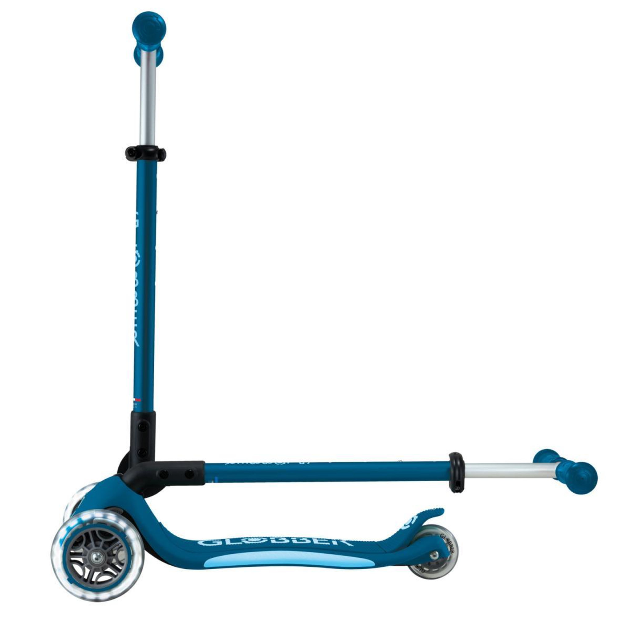 Voir la diapositive 2 : Globber Primo Foldable Lights Plus V2 Petrole Bleu / Bleu Clair