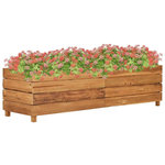 VIDAXL Lit sureleve 150x40x38 cm bois de teck recycle et acier