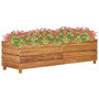 Voir la diapositive 1 : VIDAXL Lit sureleve 150x40x38 cm bois de teck recycle et acier