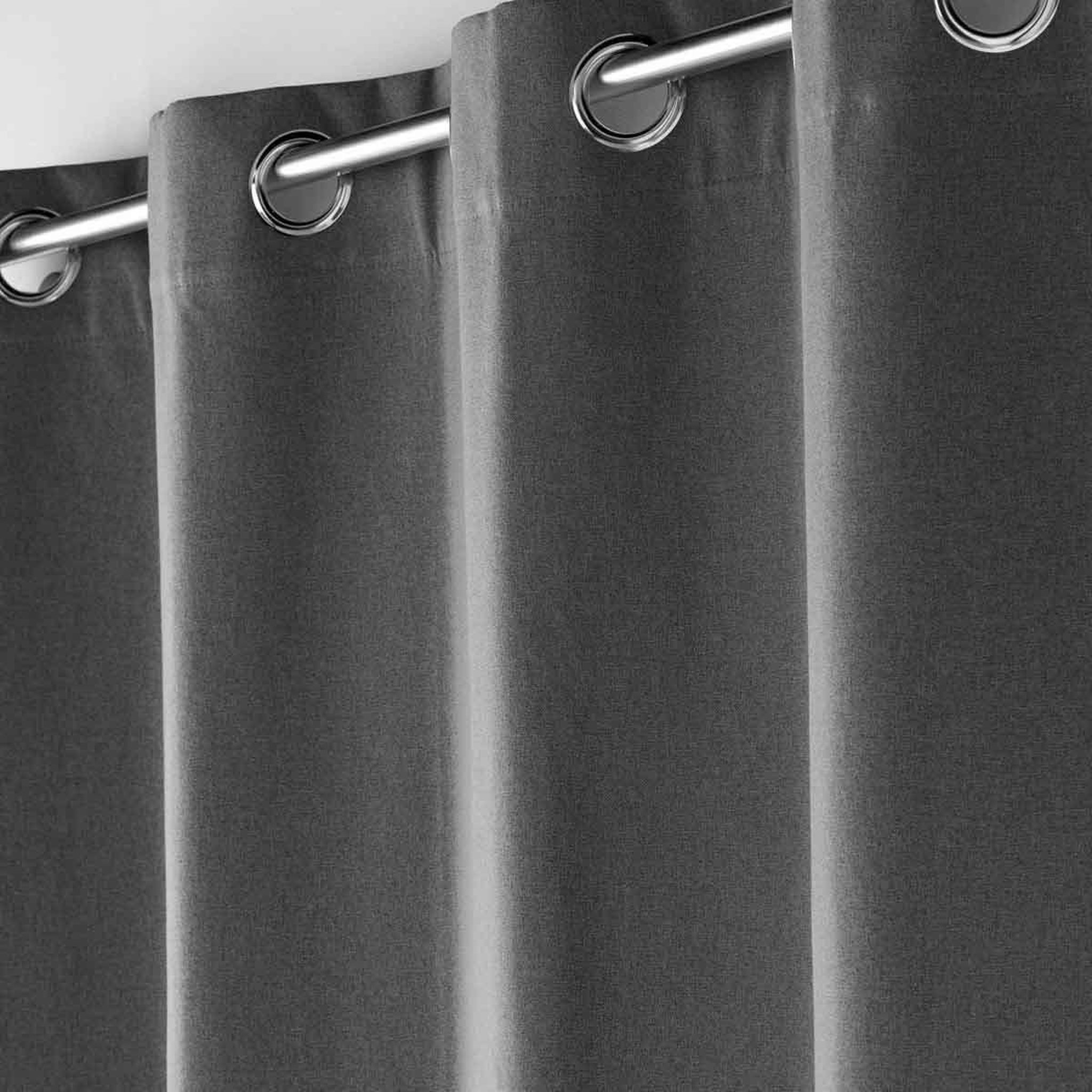 Voir la diapositive 2 : Douceur d'Intérieur Rideau Occultant à Œillets  Occultiss  135x260cm Anthracite