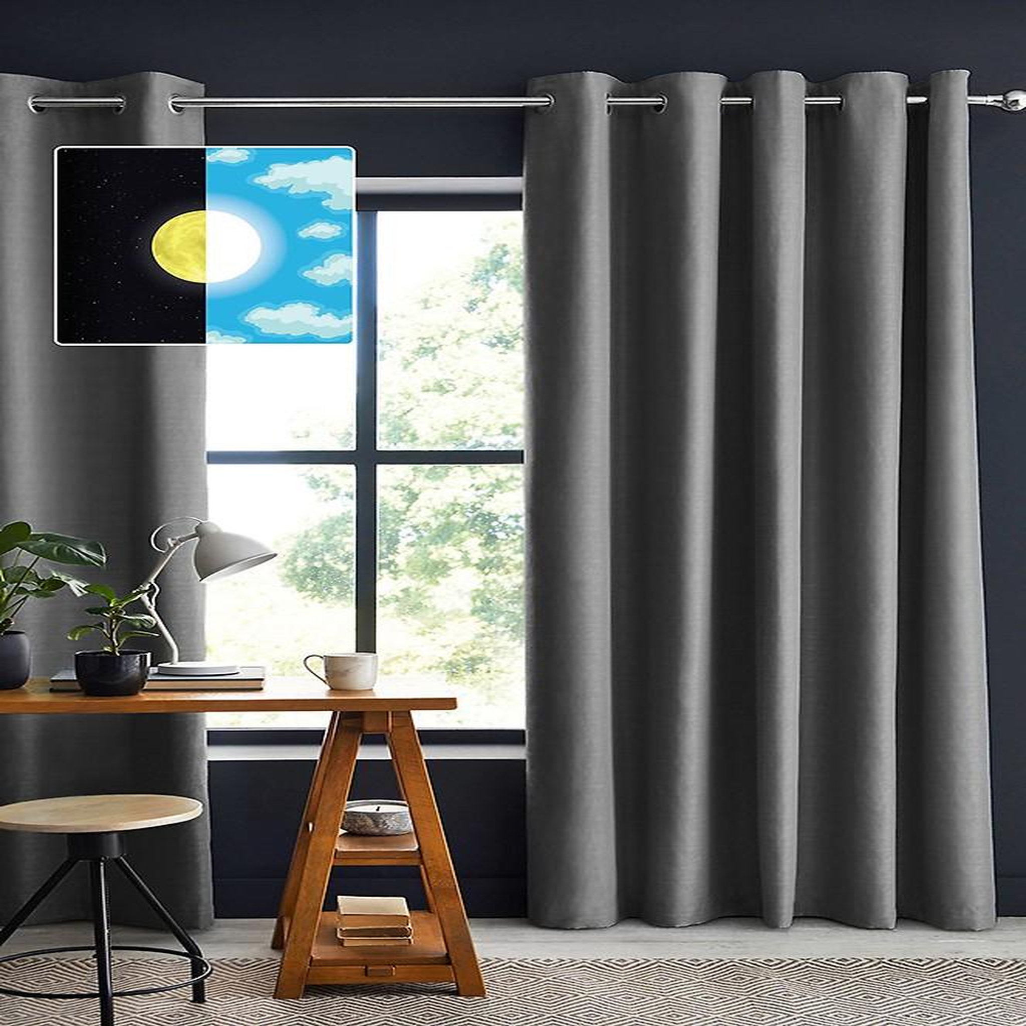 Voir la diapositive 1 : Home collection Rideau occultant 100%polyester