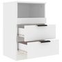 Voir la diapositive 5 : VIDAXL Table de chevet Blanc brillant Bois d'ingenierie