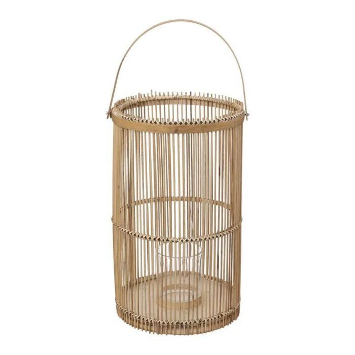ATMOSPHERA Lot de 2 Lanternes Déco  Bambou  40cm Naturel