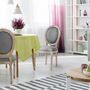 Voir la diapositive 4 : Paris Prix Lot de 20 Chaises Médaillon Tissu  Versailles  96cm Gris Clair