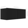 Voir la diapositive 6 : VIDAXL Meuble TV Noir 80x30x30 cm Bois d'ingenierie