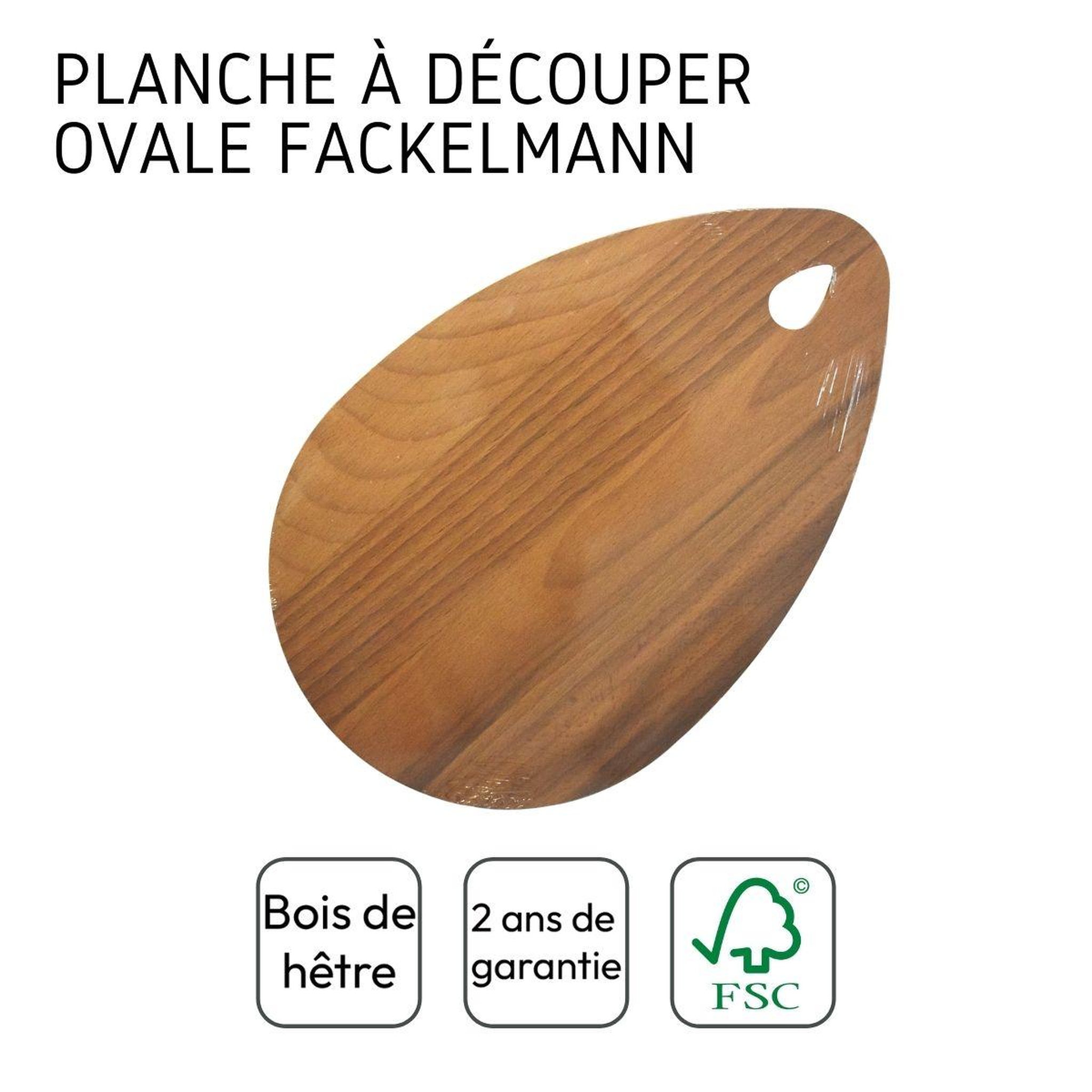 Voir la diapositive 4 : Fackelmann Planche à découper ovale, hêtre foncé 21 x 12 cm fackelmann wood edition