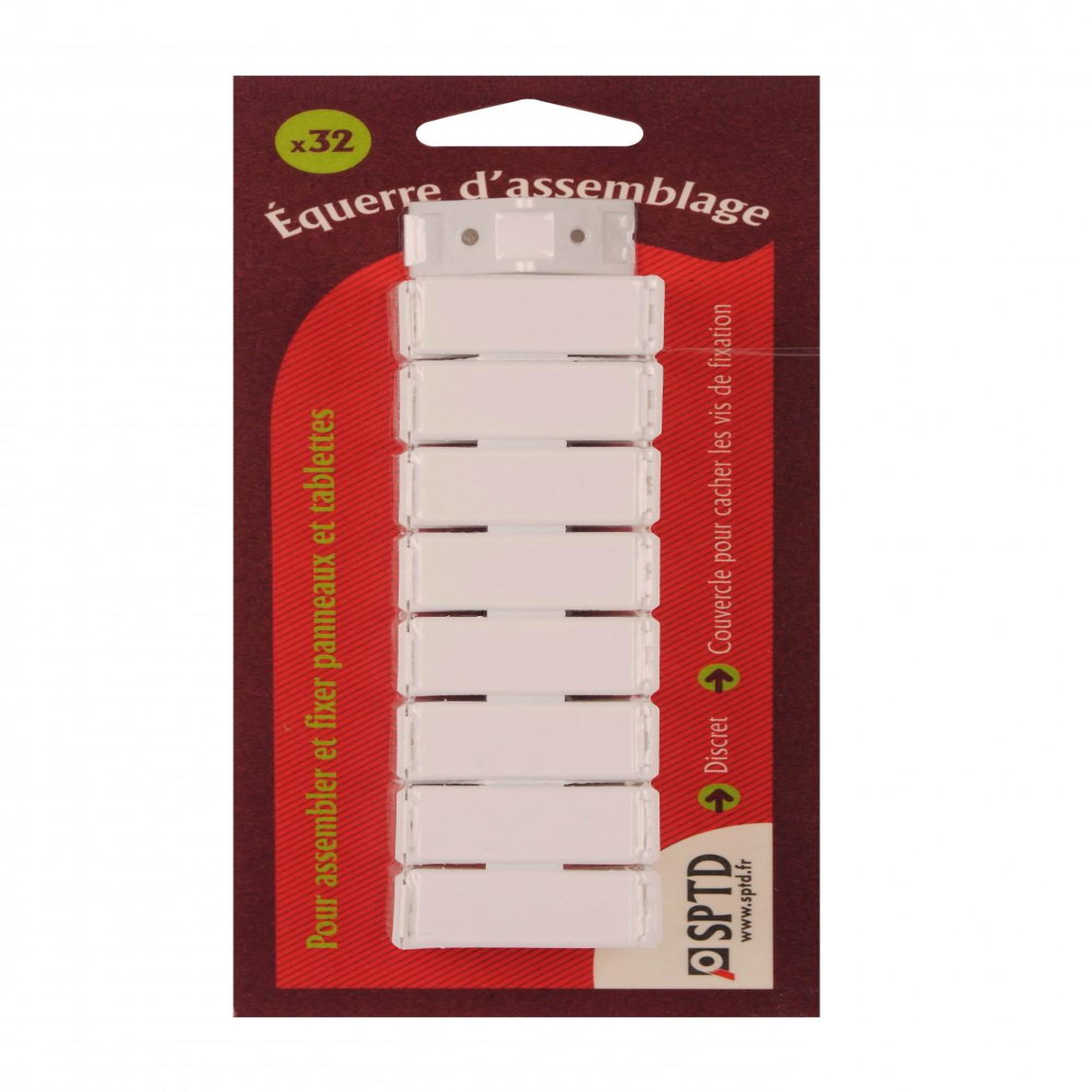 CENTRALE BRICO 32 taquets d'assemblage blanc, L.1.5 x l.3 cm