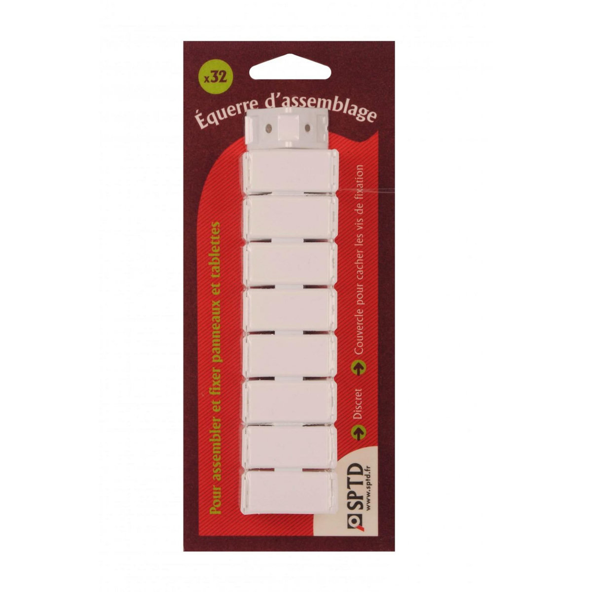 CENTRALE BRICO 32 taquets d'assemblage blanc, L.1.5 x l.3 cm