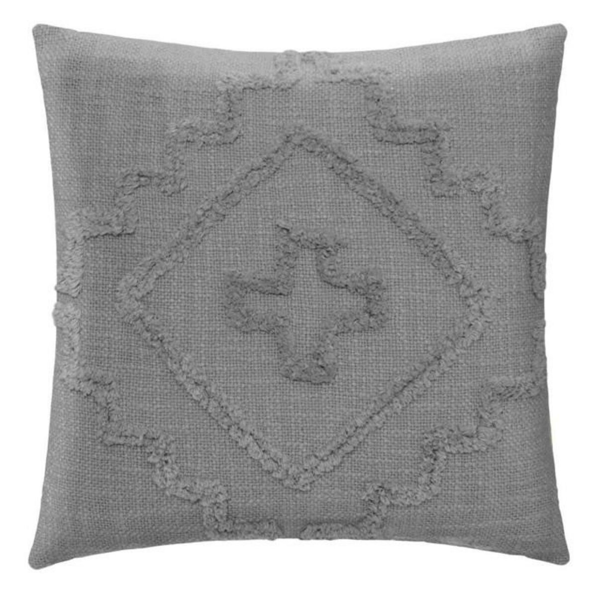 ATMOSPHERA Coussin Déco Tufté  Inca  40x40cm Gris