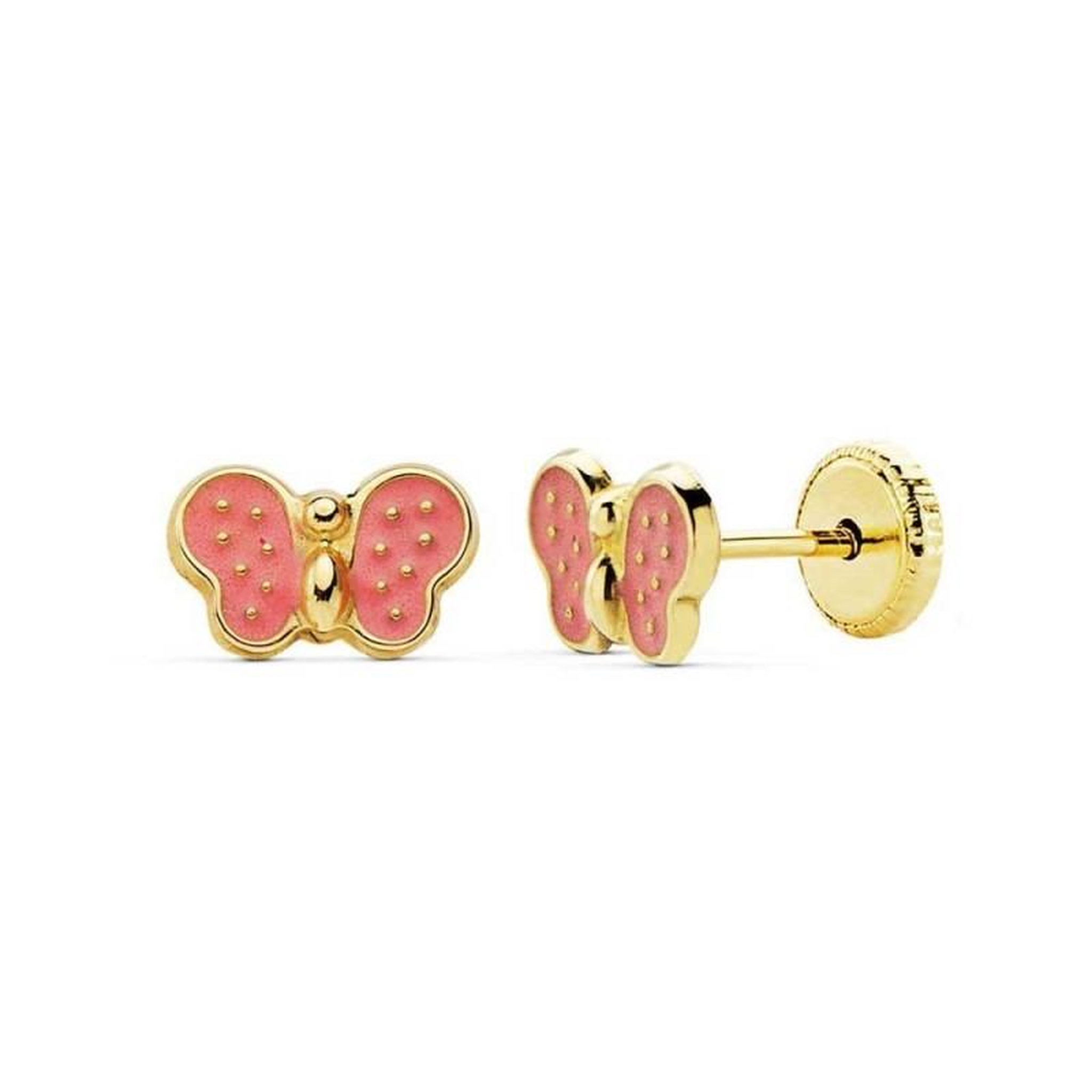 Voir la diapositive 1 : L'ATELIER D'AZUR Boucles d'Oreilles Or 18 Carats 750/000 Jaune - Papillons