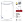 Voir la diapositive 3 : Kela line Poubelle à pédale 12l inox - 10643
