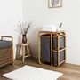 Voir la diapositive 6 : Paris Prix Meuble à Linge 3 Paniers  Bambou  69cm Naturel