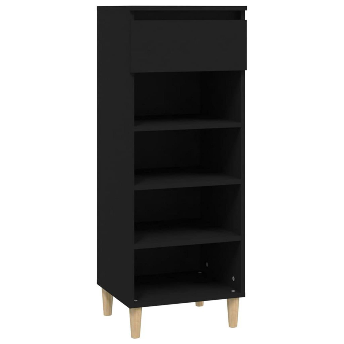 VIDAXL Armoire a chaussures Noir 40x36x105 cm Bois d'ingenierie