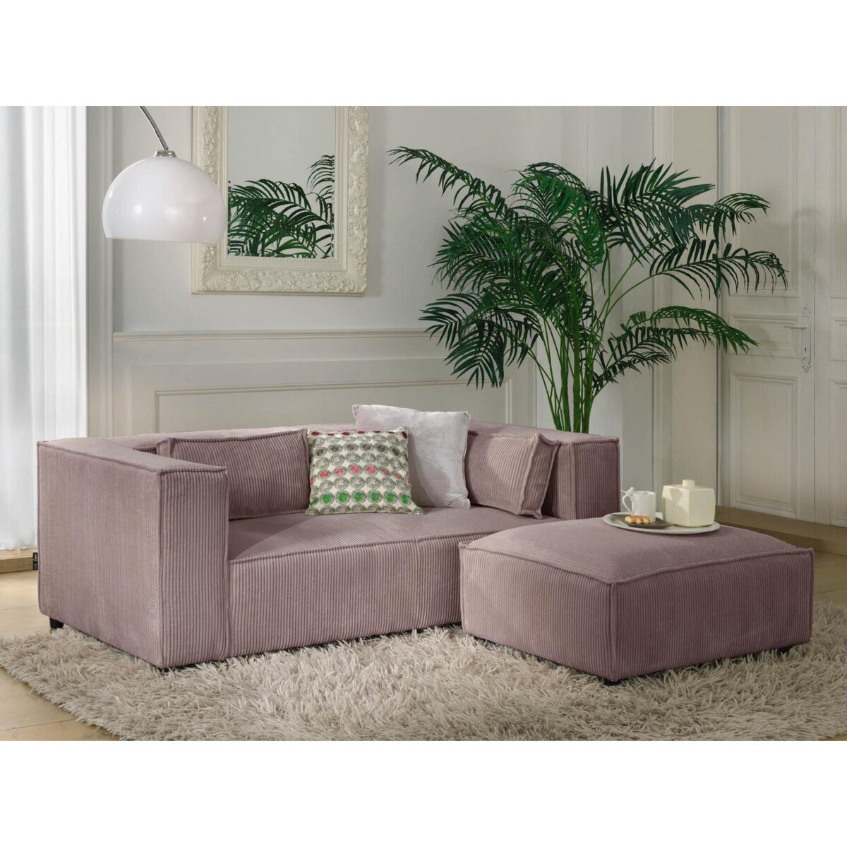 LISA DESIGN Stella - canapé fixe 2 places - en velours côtelé - style contemporain