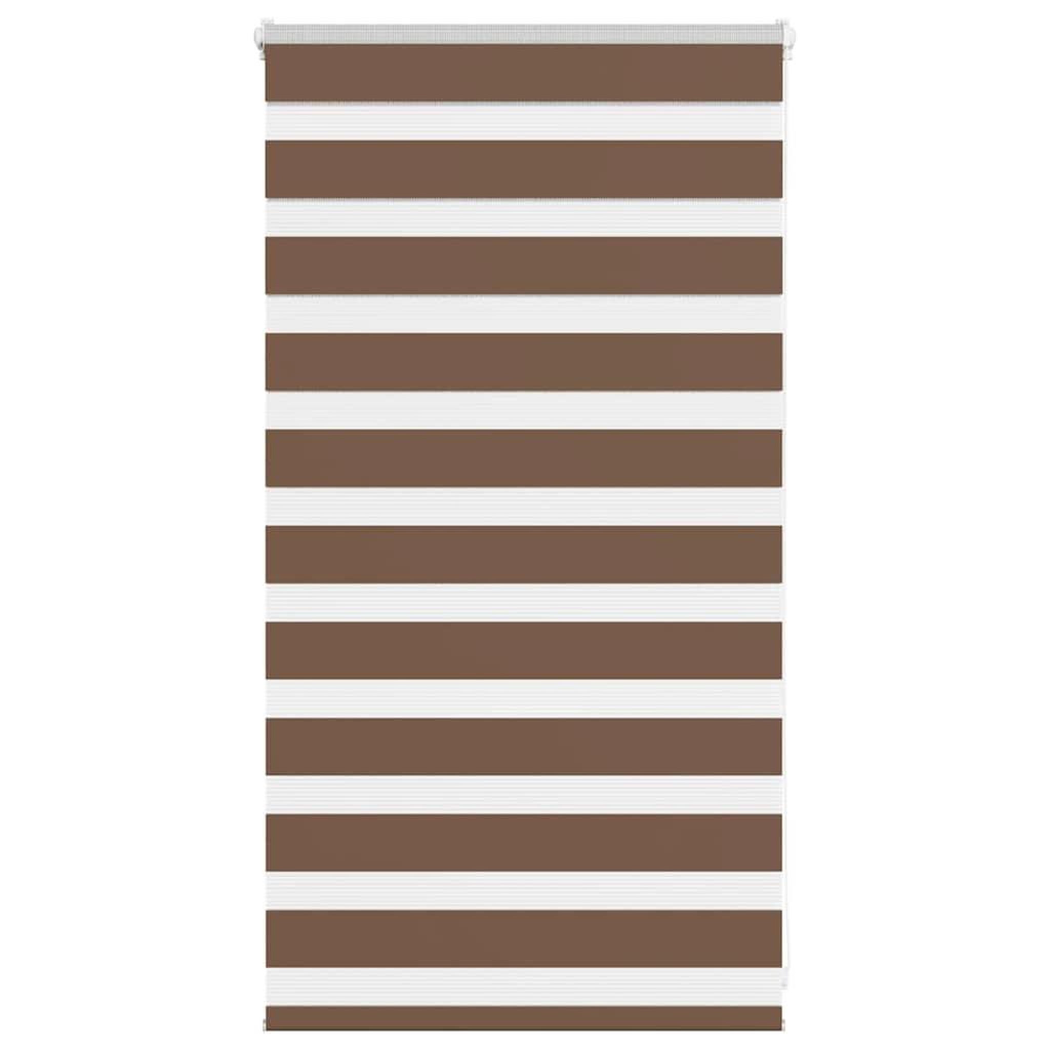 VIDAXL Store zebre marron 90x100 cm largeur du tissu 85,9 cm polyester