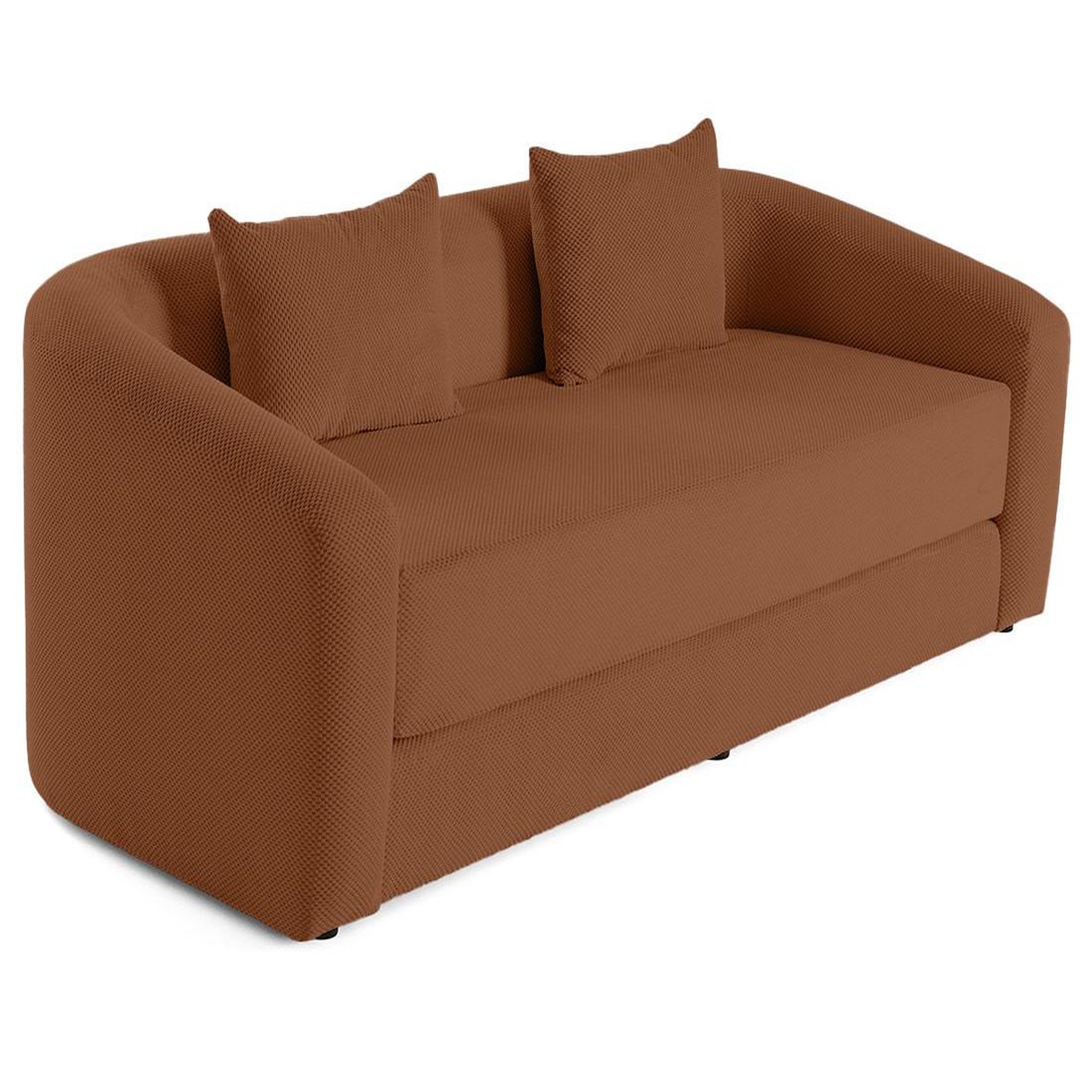 Voir la diapositive 2 : BEST MOBILIER Nuvia - canapé convertible déplimousse 3 places en velours texturé