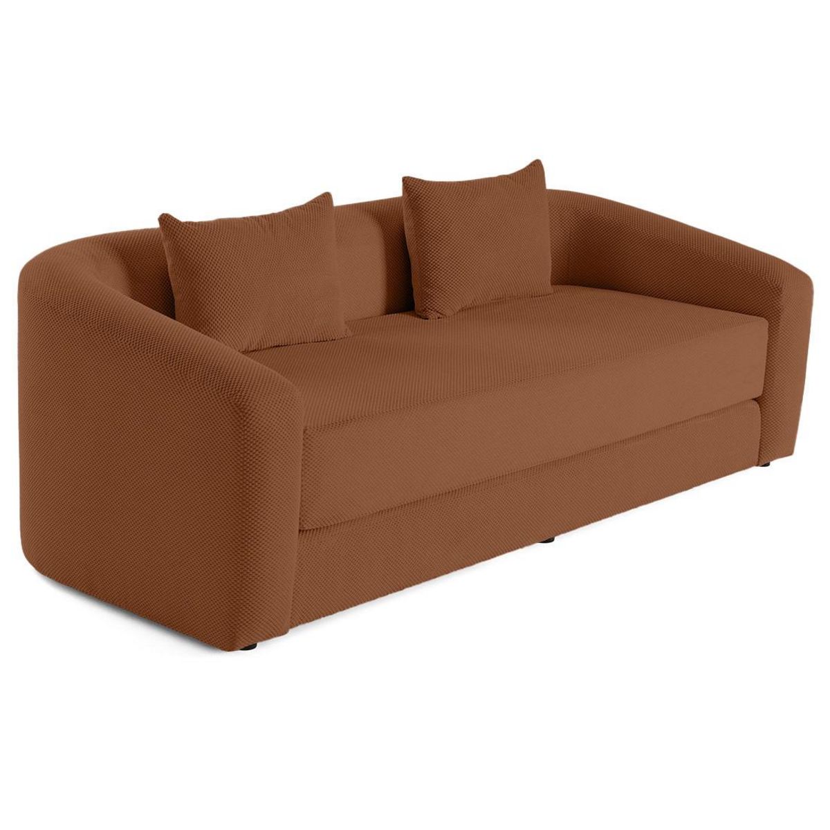 BEST MOBILIER Nuvia - canapé convertible déplimousse 3 places en velours texturé