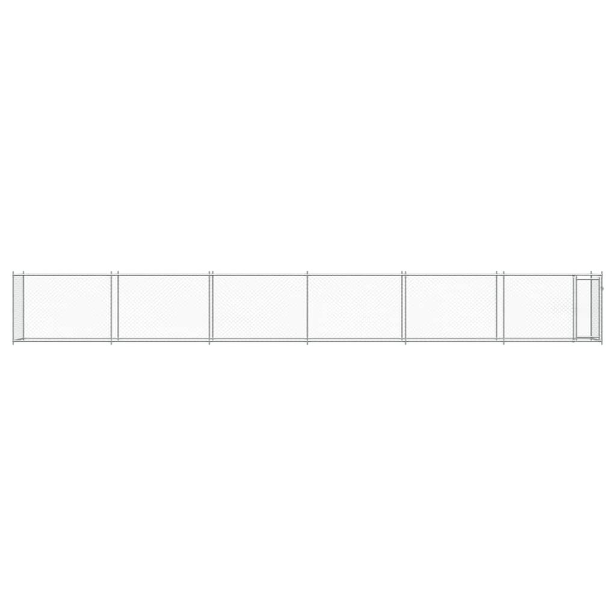 Voir la diapositive 4 : VIDAXL Cage pour chien avec porte gris 12x2x1,5 m acier galvanise