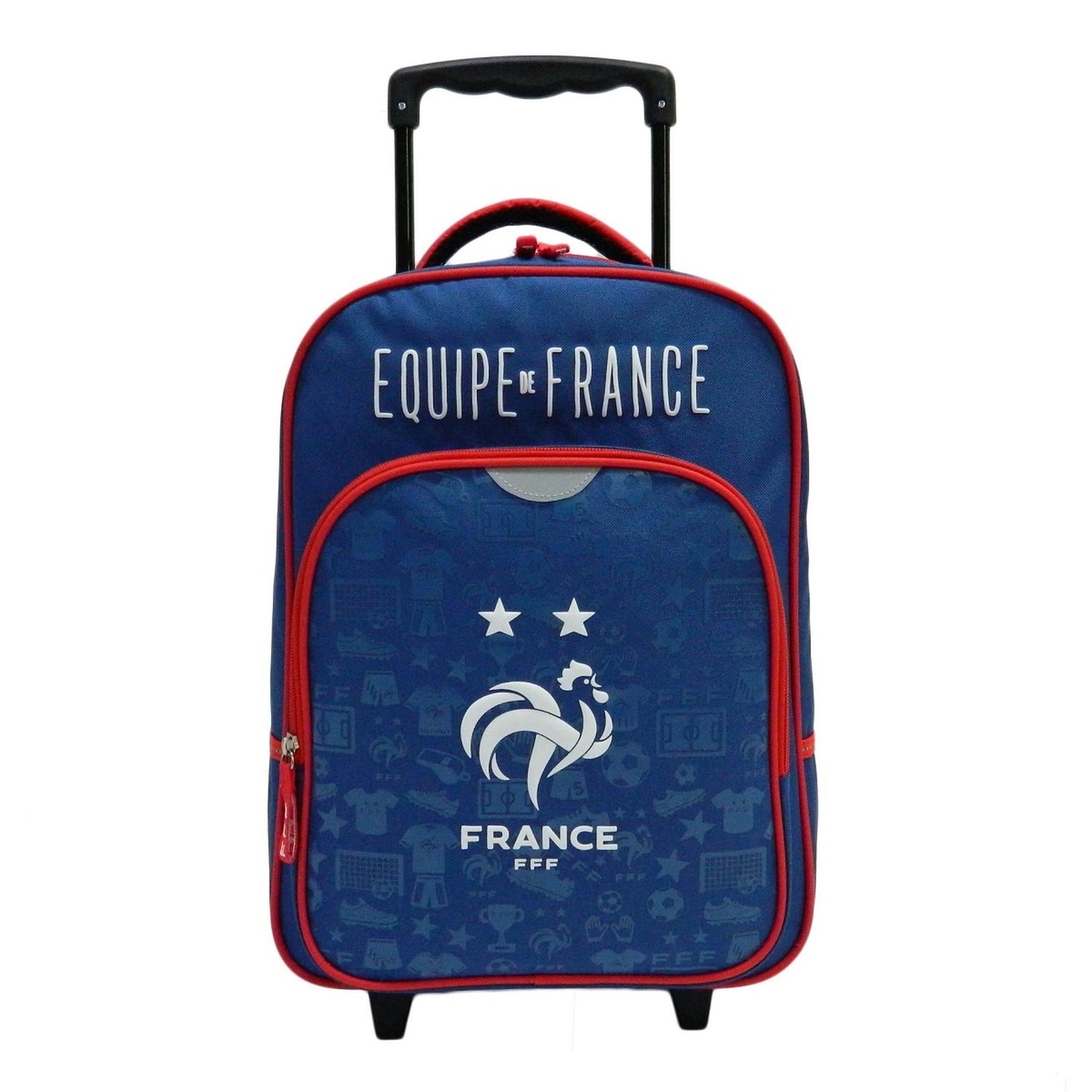 Voir la diapositive 1 : Sac à dos à roulettes bleu FEDERATION FRANCAISE DE FOOTBALL