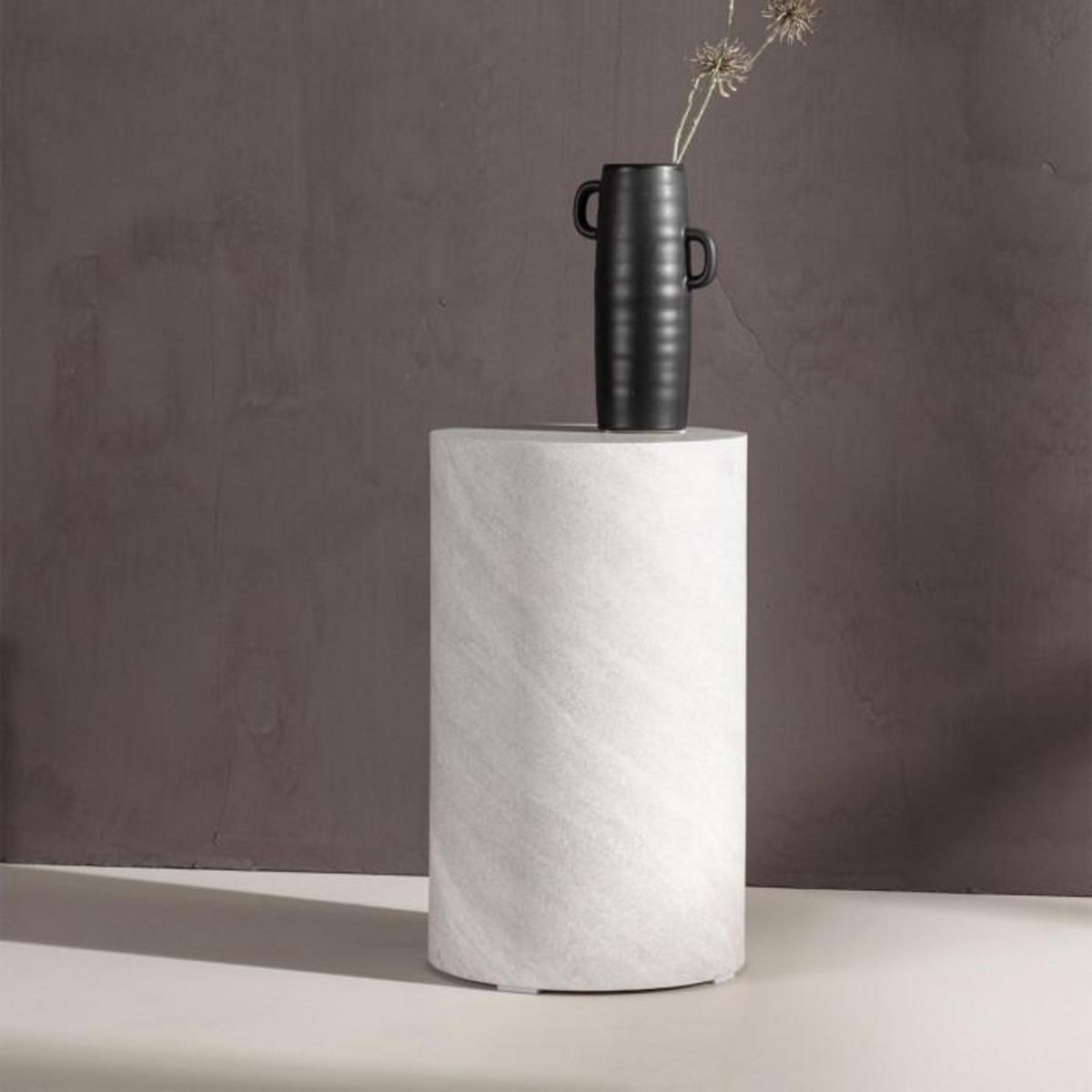 Paris Prix Table d'Appoint Ronde  York  30cm Gris