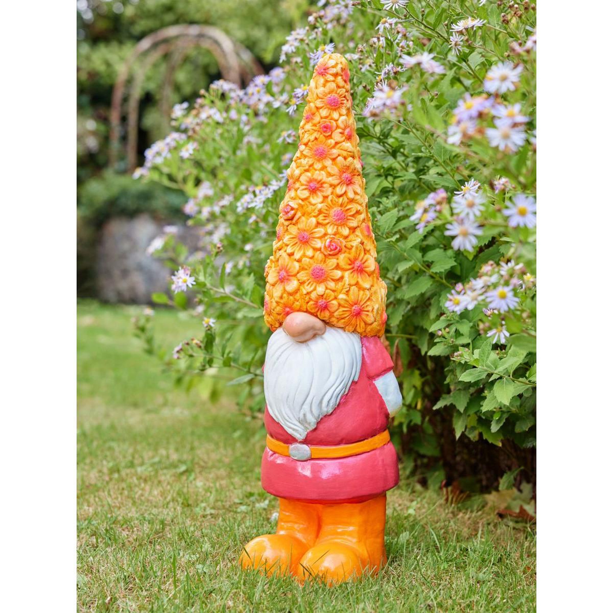 Voir la diapositive 4 : J-LINE Statue lutin d'extérieur  ginger  61cm multicolore
