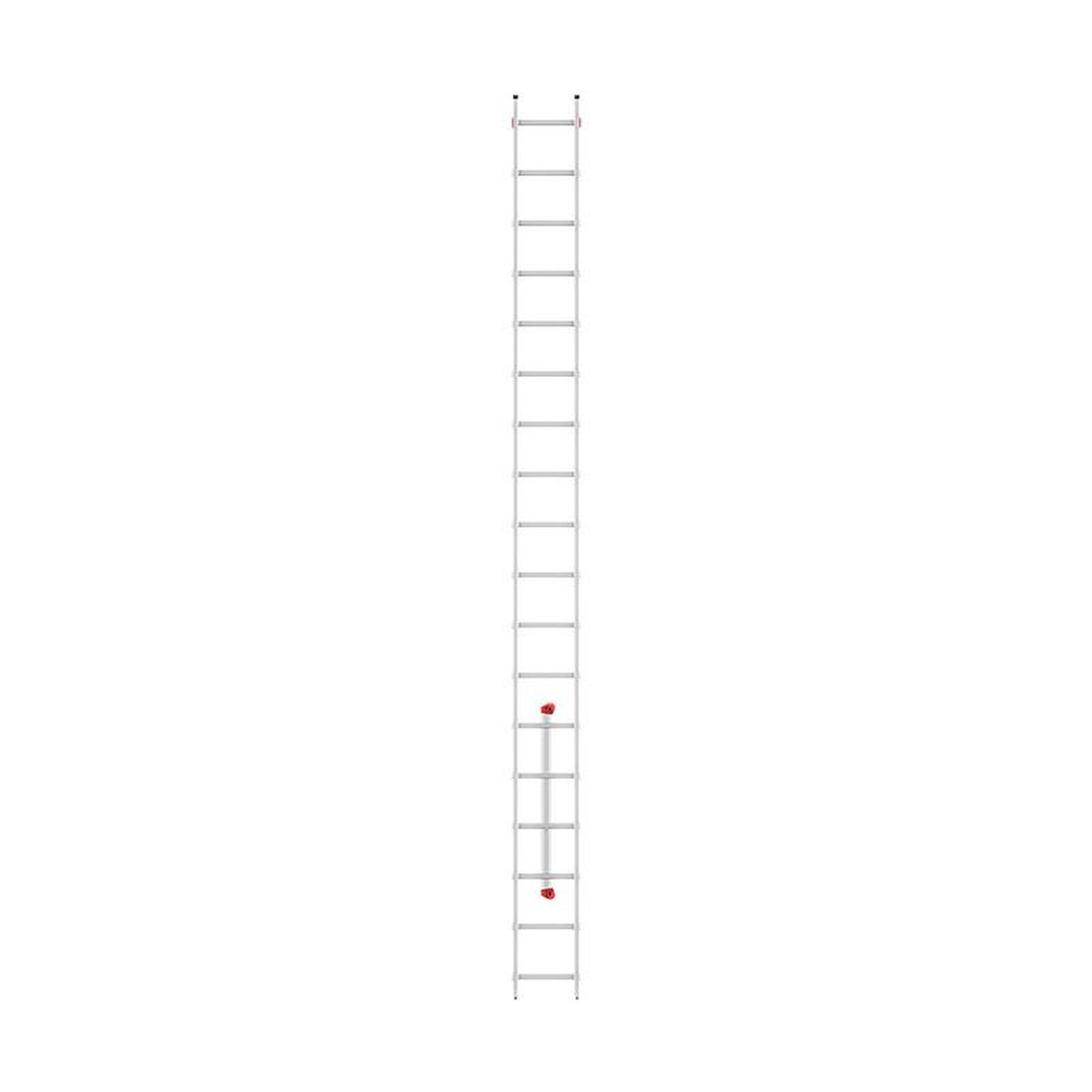 Voir la diapositive 3 : HAILO Echelle simple 18 échelons 5,1m/6m en alu professionnelle Hailo ProfiStep Uno