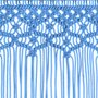 VIDAXL Rideau en macrame Bleu 140x240 cm Coton