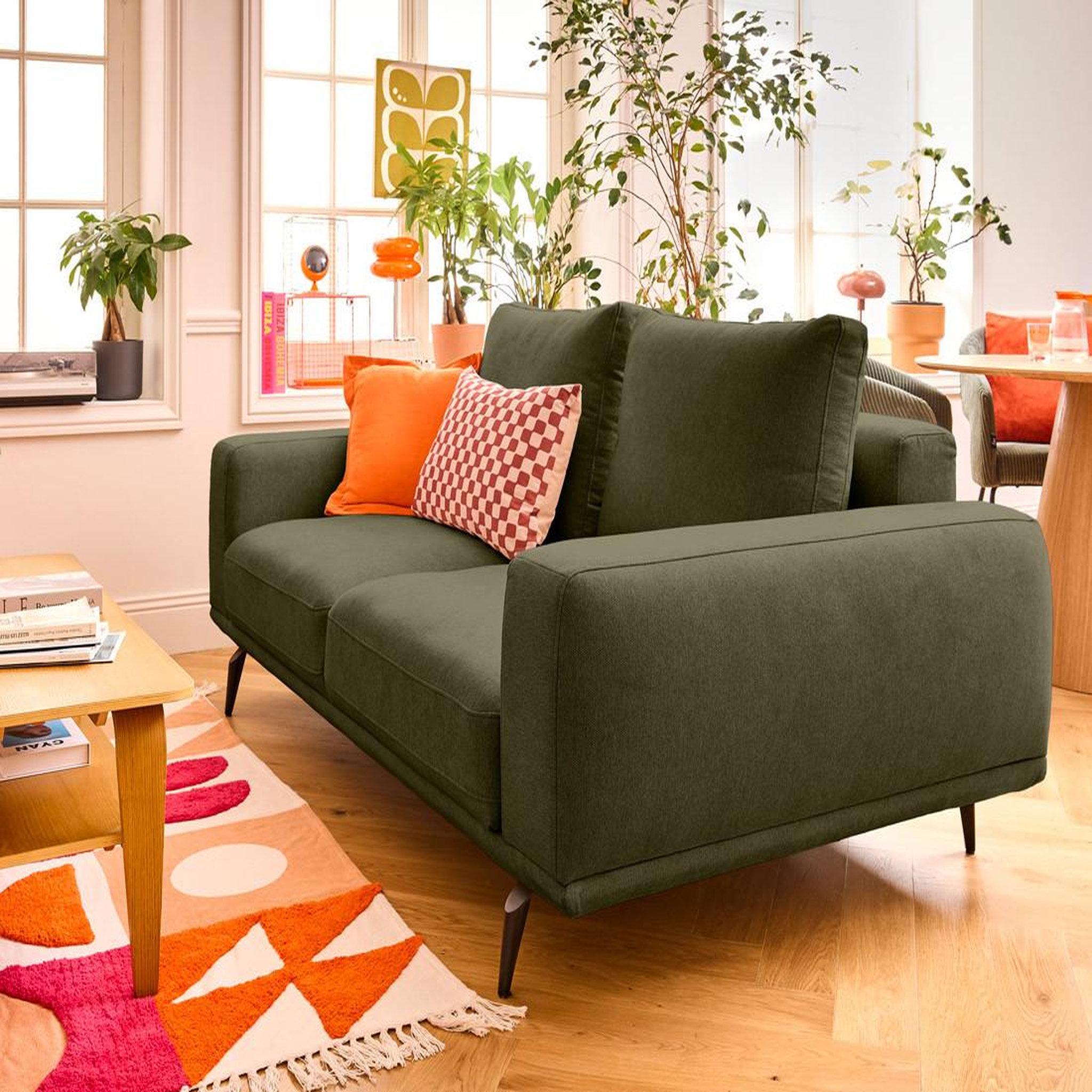 Voir la diapositive 2 : LISA DESIGN Vicence - canapé droit 2 places en tissu