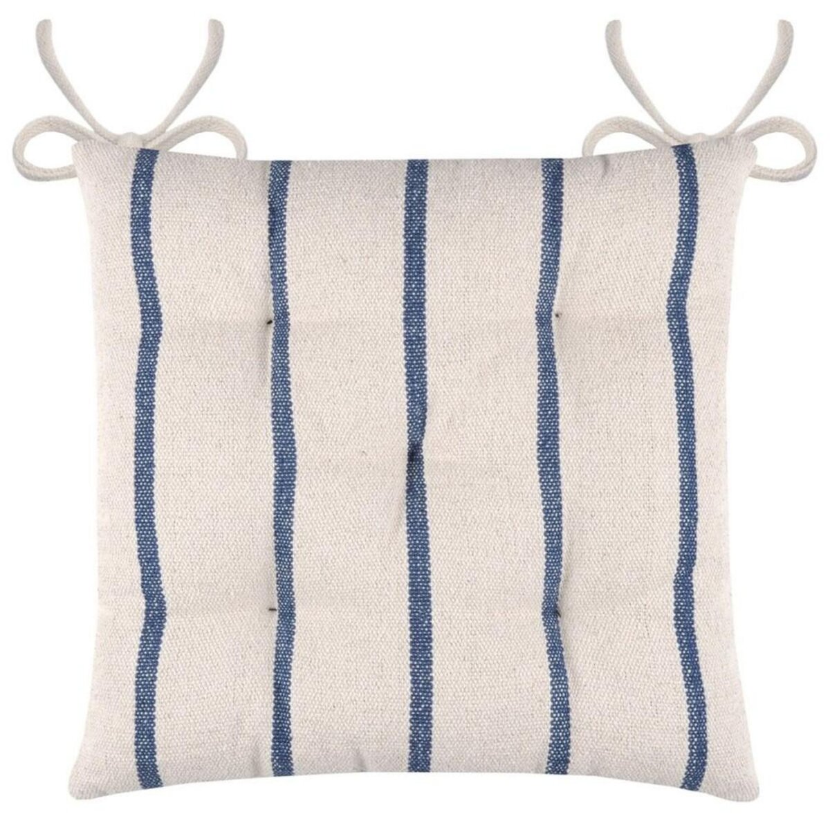 Lovely Casa Lot de 4 galettes de chaise 5 points 40x40 St Trop marine coton