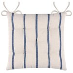 Lovely Casa Lot de 4 galettes de chaise 5 points 40x40 St Trop marine coton