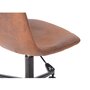  Chaise de bureau simple marron, cuir vieilli marron, tissu microfibre, réglable en hauteur, pivotant à 360°, roulettes omnidirectionnelles, 44*54*81-91cm