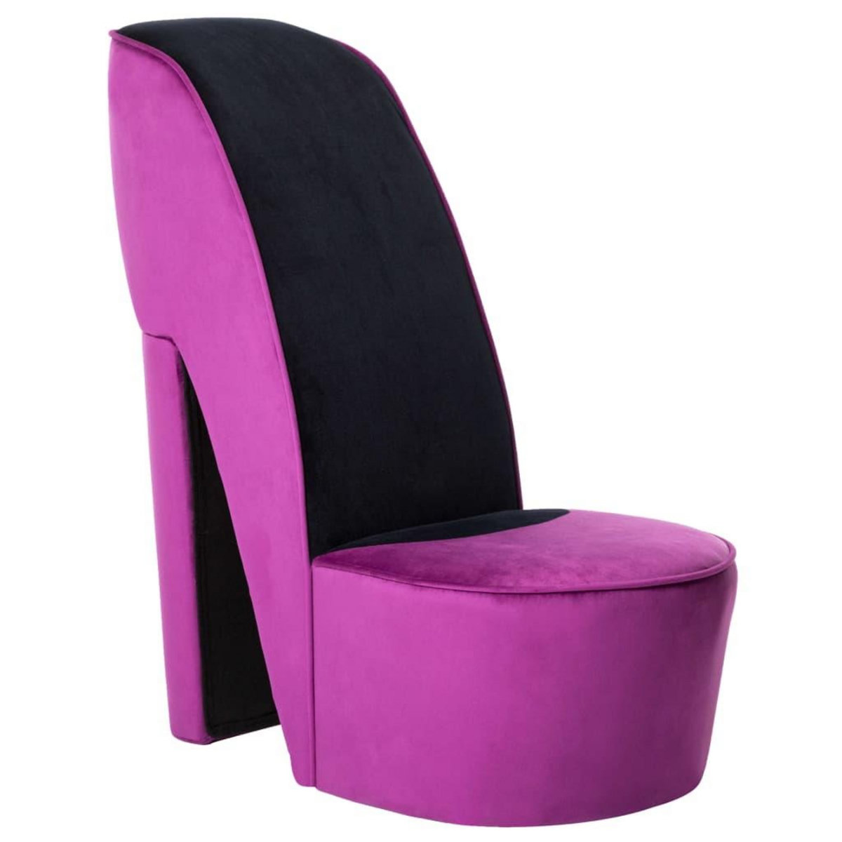 VIDAXL Chaise en forme de chaussure a talon haut Violet Velours