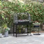 OUTSUNNY Jardinière surélevée potager avec bâche transparente, mini serre de jardin, 2 roulettes et 1 étagère inférieure pour légumes, fleurs, potager, dim. 80L x 40l x 120H cm