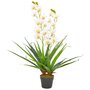 VIDAXL Plante artificielle avec pot Orchidee Blanc 90 cm