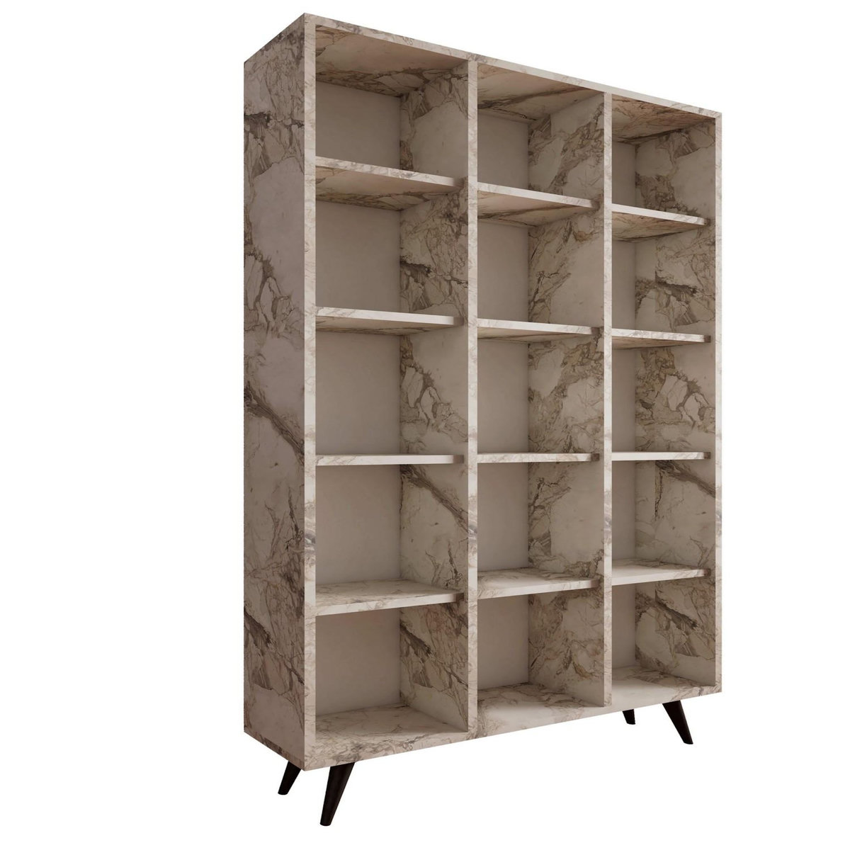 Habitat et Jardin Bibliothèque en bois  Zipa  100 x 25 x 184 cm - Chêne