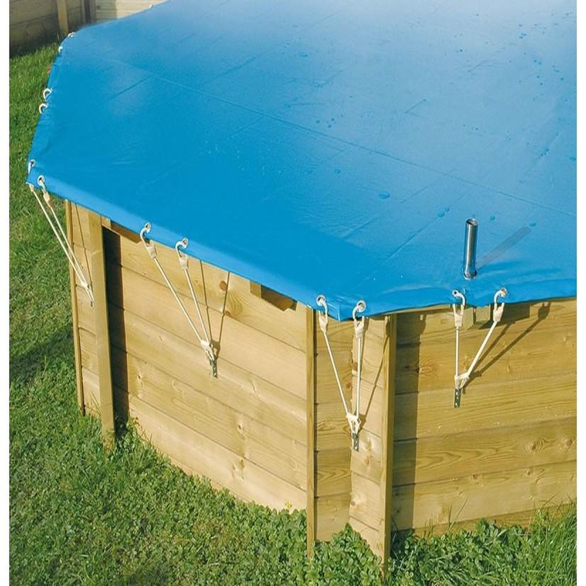 Ubbink Bâche hiver pour piscine bois azura 4,90 x 3,55 m - ubbink