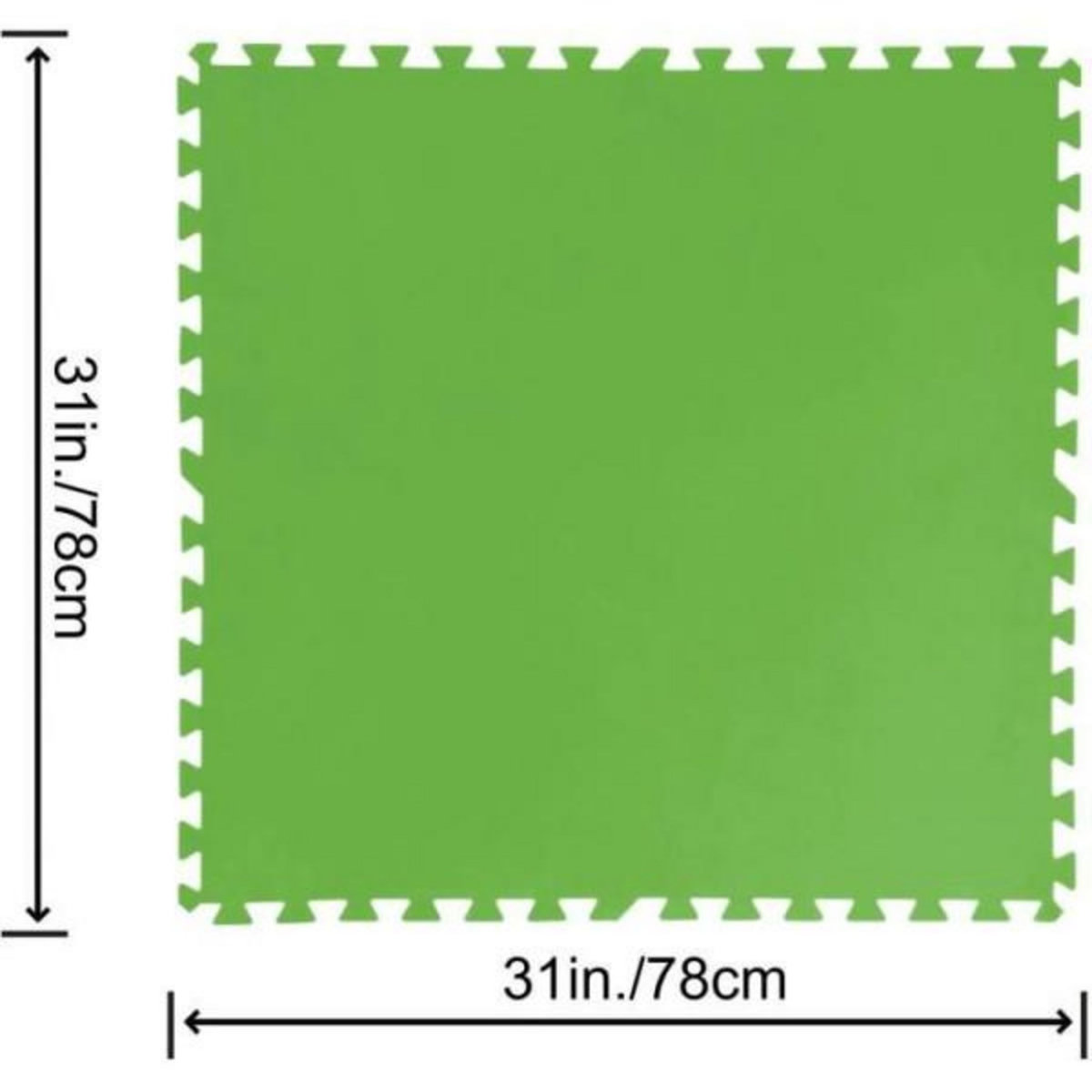 BESTWAY BESTWAY - Tapis de sol pour piscine - Lot de 9 dalles de protection en mousse vert - 78 x 78 cm ép 4mm