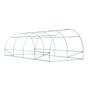 Voir la diapositive 5 : OUTSUNNY Serre de jardin tunnel surface sol 18 m² 6L x 3l x 2H m châssis tubulaire renforcé 24 mm 8 fenêtres blanc
