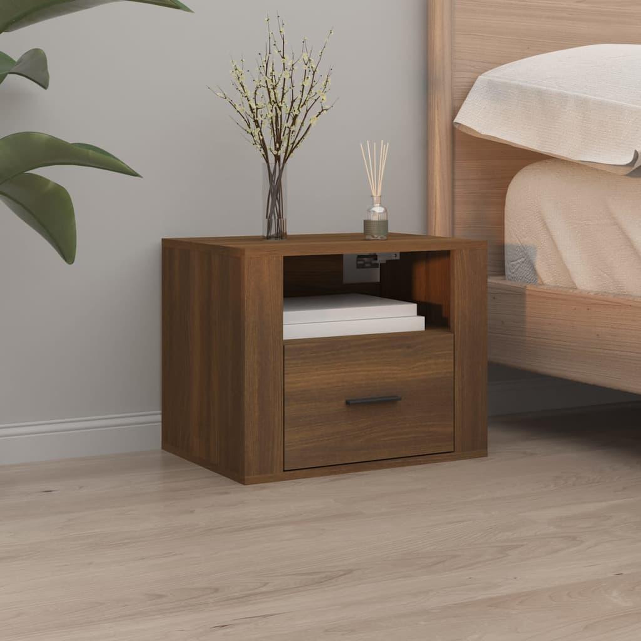 Voir la diapositive 3 : VIDAXL Tables de chevet murales 2 pcs Chene marron 50x36x40 cm