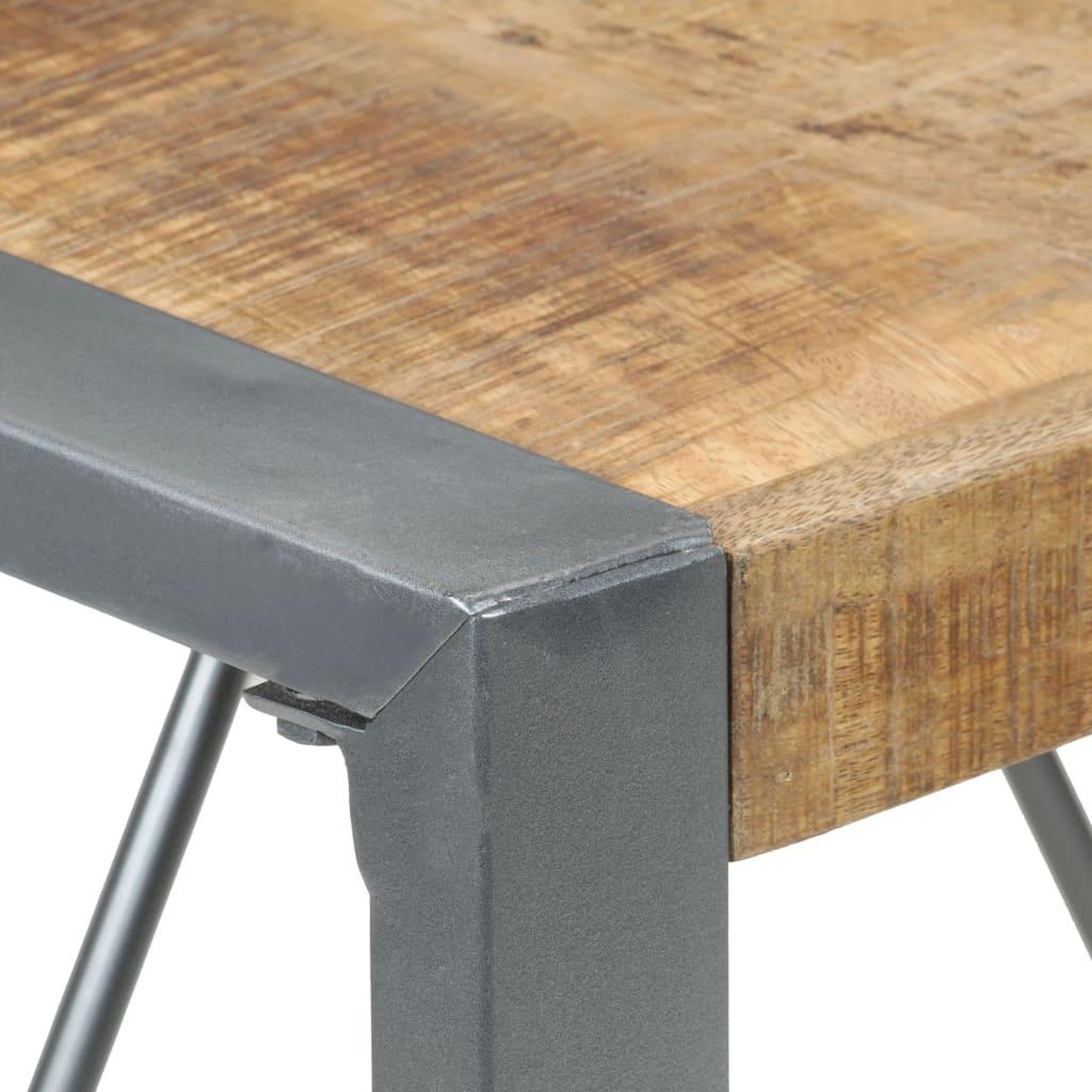 Voir la diapositive 4 : VIDAXL Table a manger 80x80x75 cm bois de manguier brut